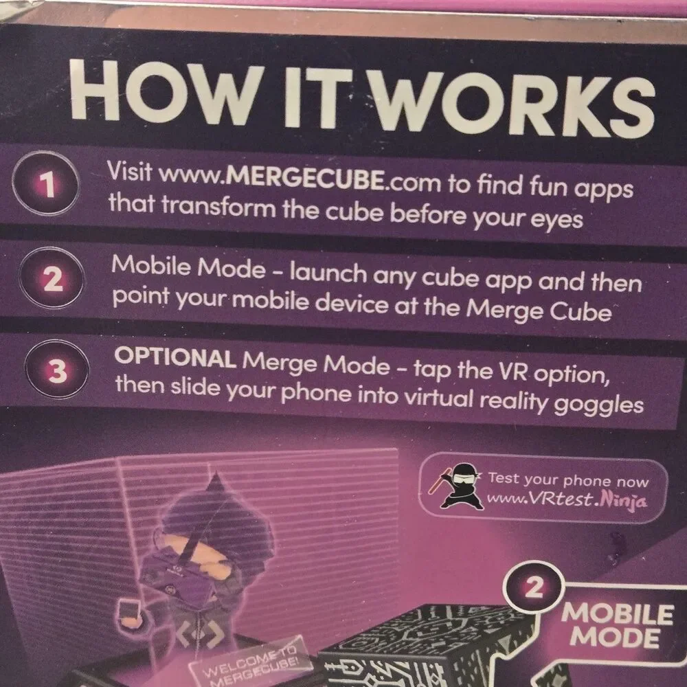 MERGE CUBE - FUN & EDUCATIONAL AUGMENTED REALITY STEM TOY FOR KIDS, LEARNING NEW